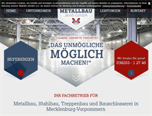 Tablet Screenshot of metallbau-jenss.de